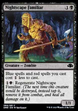 (094) Magic The Gathering Dominaria Remastered Single: Nightscape Familiar  Common