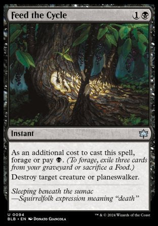 (094) Magic The Gathering Bloomburrow Single: Feed the Cycle  Uncommon