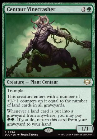 (094) Magic The Gathering Commander: Edge of Eternities Single: Centaur Vinecrasher  Rare