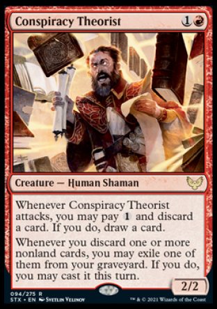 (094) Magic The Gathering Strixhaven: School of Mages Single: Conspiracy Theorist Holo Rare
