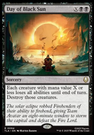 (094) Magic The Gathering Magic: The Gathering | Avatar: The Last Airbender: Promos Single: Day of Black Sun  Rare