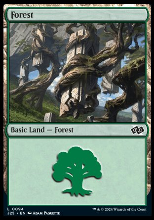 (094) Magic The Gathering Foundations Jumpstart Single: Forest (V.2)  Land