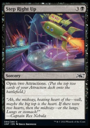 (094) Magic The Gathering Unfinity Single: Step Right Up Holo Common