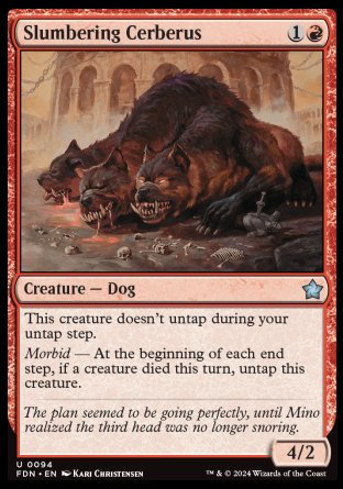 (094) Magic The Gathering Magic: The Gathering Foundations Single: Slumbering Cerberus  Uncommon
