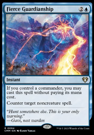 (094) Magic The Gathering Commander Masters Single: Fierce Guardianship Holo Rare