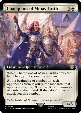 (094) Magic The Gathering Commander: The Lord of the Rings: Tales of Middle-earth: Extras Single: Champions of Minas Tirith  Rare