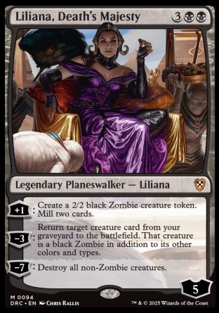 (094) Magic The Gathering Commander: Aetherdrift Single: Liliana, Death's Majesty  Mythic