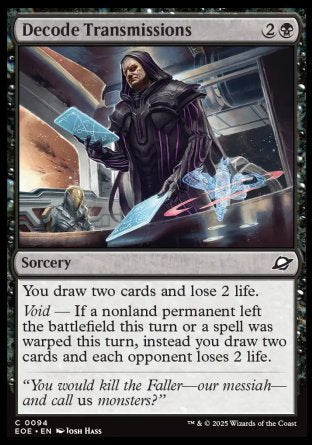 (094) Magic The Gathering Edge of Eternities Single: Decode Transmissions  Common