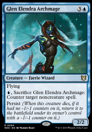 (094) Magic The Gathering Commander: Wilds of Eldraine Single: Glen Elendra Archmage  Rare