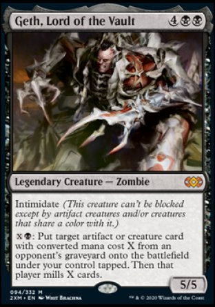 (094/332) Magic The Gathering Double Masters Single: Geth, Lord of the Vault Holo Mythic