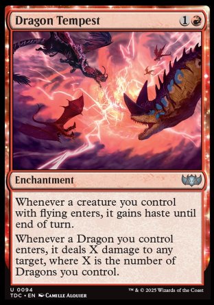 (094) Magic The Gathering Commander: Tarkir: Dragonstorm Single: Dragon Tempest  Uncommon