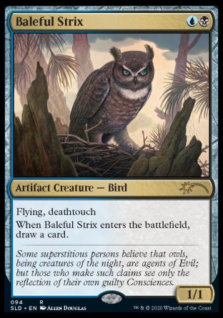 (094) Magic The Gathering Secret Lair Drop Series Single: Baleful Strix  Rare