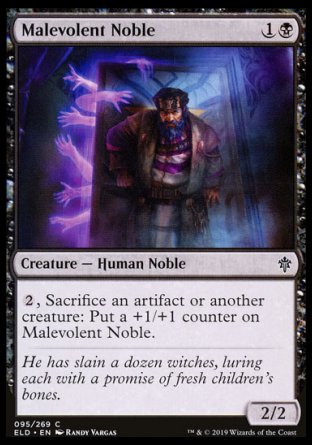 (095/269) Magic The Gathering Throne of Eldraine Single: Malevolent Noble Holo Common