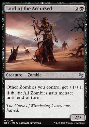 (095) Magic The Gathering Commander: Aetherdrift Single: Lord of the Accursed  Uncommon