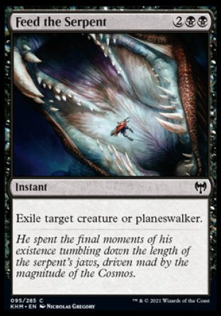 (095/285) Magic The Gathering Kaldheim Single: Feed the Serpent Holo Common