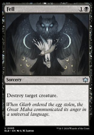 (095) Magic The Gathering Bloomburrow Single: Fell Holo Uncommon