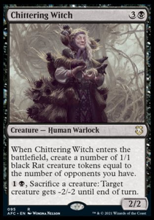 (095) Magic The Gathering Commander: Adventures in the Forgotten Realms Single: Chittering Witch  Rare