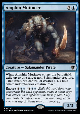 (095) Magic The Gathering Commander: Murders at Karlov Manor Single: Amphin Mutineer  Rare