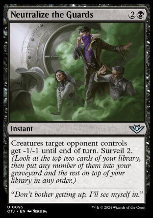 (095) Magic The Gathering Outlaws of Thunder Junction Single: Neutralize the Guards  Holo Uncommon