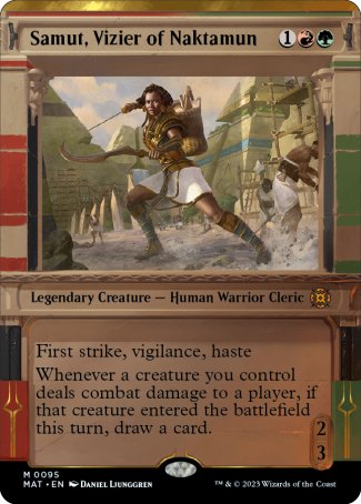(095) Magic The Gathering March of the Machine: The Aftermath: Extras Single: Samut, Vizier of Naktamun (V.1) Holo Mythic