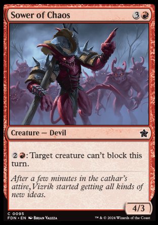 (095) Magic The Gathering Magic: The Gathering Foundations Single: Sower of Chaos  Common
