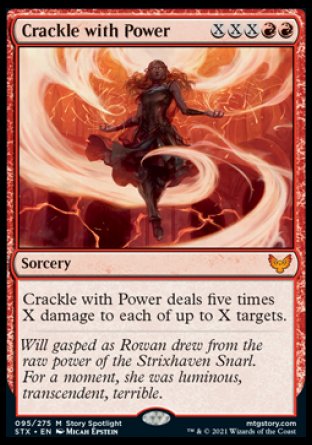 (095) Magic The Gathering Strixhaven: School of Mages Single: Crackle with Power  Mythic