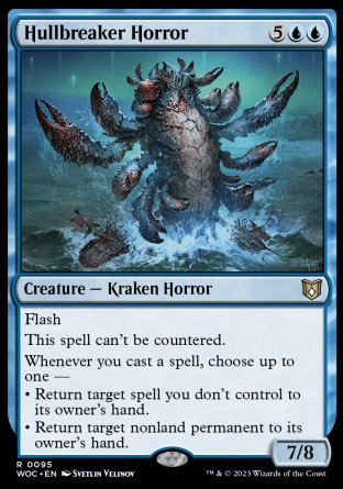 (095) Magic The Gathering Commander: Wilds of Eldraine Single: Hullbreaker Horror  Rare