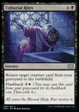 (095) Magic The Gathering Double Masters 2022 Single: Unburial Rites  Uncommon