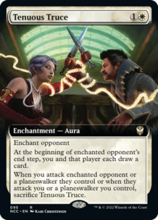 (095) Magic The Gathering Commander: Streets of New Capenna: Extras Single: Tenuous Truce  Rare