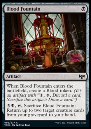 (095) Magic The Gathering Innistrad: Crimson Vow Single: Blood Fountain Holo Common