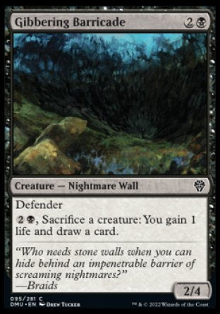 (095) Magic The Gathering Dominaria United Single: Gibbering Barricade  Common