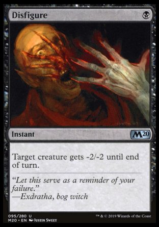 (095/280) Magic The Gathering Core 2020 Single: Disfigure  Uncommon
