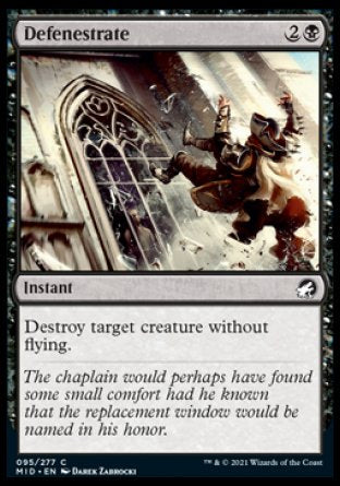 (095) Magic The Gathering Innistrad: Midnight Hunt Single: Defenestrate Holo Common