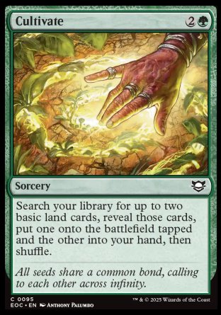 (095) Magic The Gathering Commander: Edge of Eternities Single: Cultivate  Common