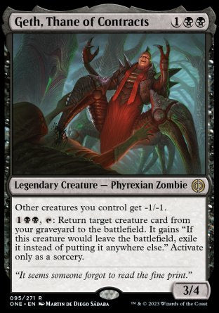 (095) Magic The Gathering Phyrexia: All Will Be One Single: Geth, Thane of Contracts Holo Rare