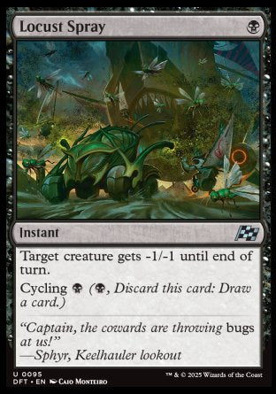 (095) Magic The Gathering Aetherdrift Single: Locust Spray Holo Uncommon