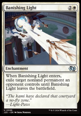 (096) Magic The Gathering Foundations Jumpstart Single: Banishing Light  Uncommon