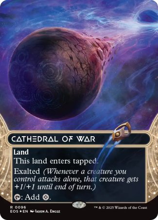 (096) Magic The Gathering Stellar Sights Single: Cathedral of War (V.3) Holo Rare