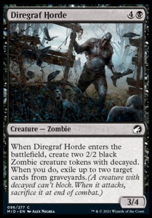 (096) Magic The Gathering Innistrad: Midnight Hunt Single: Diregraf Horde  Common
