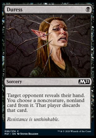 (096) Magic The Gathering Core 2021 Single: Duress  Common