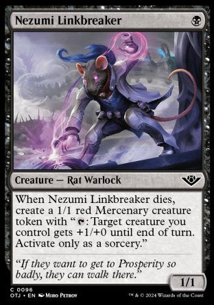 (096) Magic The Gathering Outlaws of Thunder Junction Single: Nezumi Linkbreaker  Common