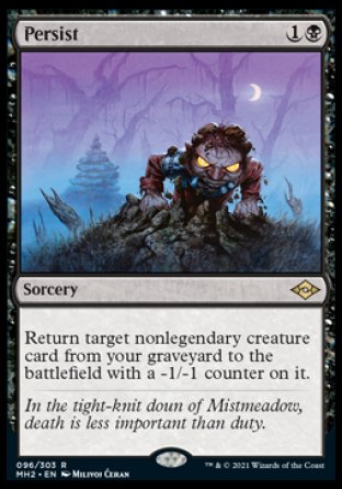 (096) Magic The Gathering Modern Horizons 2 Single: Persist  Rare