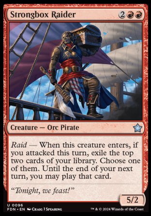 (096) Magic The Gathering Magic: The Gathering Foundations Single: Strongbox Raider Holo Uncommon