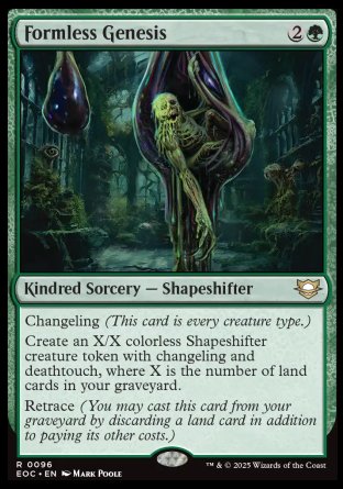 (096) Magic The Gathering Commander: Edge of Eternities Single: Formless Genesis  Rare