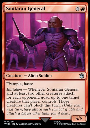 (096) Magic The Gathering Universes Beyond: Doctor Who Single: Sontaran General Holo Uncommon