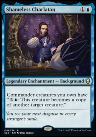 (096) Magic The Gathering Commander Legends: Battle for Baldur's Gate Single: Shameless Charlatan Holo Rare