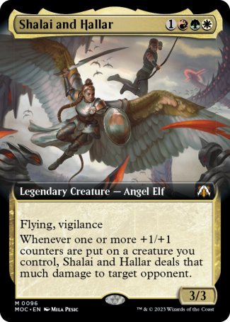 (096) Magic The Gathering Commander: March of the Machine: Extras Single: Shalai and Hallar  Mythic