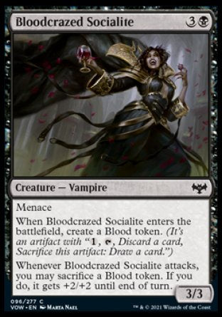 (096) Magic The Gathering Innistrad: Crimson Vow Single: Bloodcrazed Socialite  Common