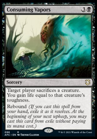 (096) Magic The Gathering Commander: Adventures in the Forgotten Realms Single: Consuming Vapors  Rare