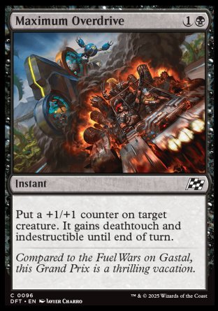 (096) Magic The Gathering Aetherdrift Single: Maximum Overdrive Holo Common